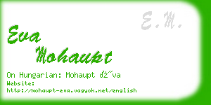 eva mohaupt business card